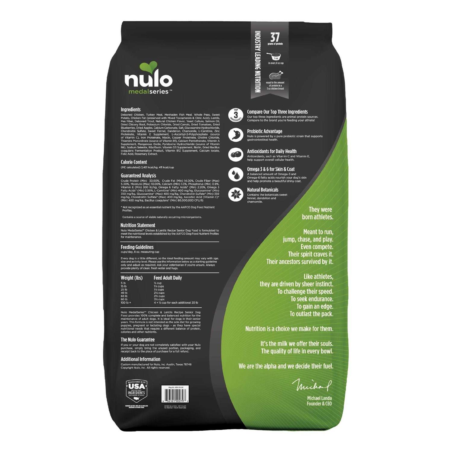 Nulo MedalSeries Senior Dry Dog Food - Pet Supplies online store