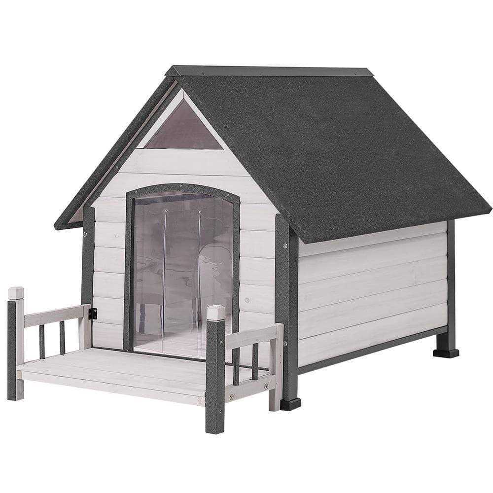 Aivituvin Outdoor Dog House with Porch Strong Iron Frame - Pet Supplies online store