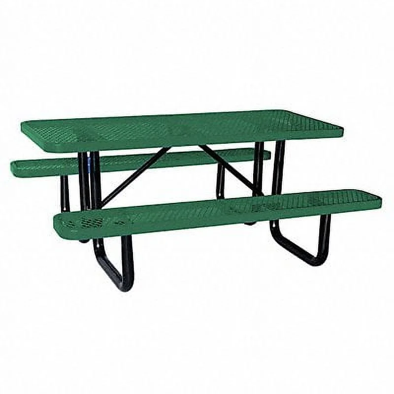 Sim Supply Picnic Table,72" W x62" D,Green  4HUR6