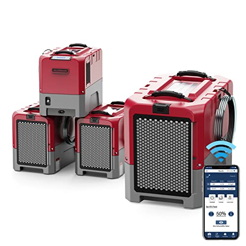ALORAIR 180 PPD Commercial Dehumidifiers with Smart WiFi, Crawl Space Basement dehumidifier with Pump, Industry Water Damage Unit, Compact, Portable, Memory Starting, 5 Years Warranty, (Pack of 4)