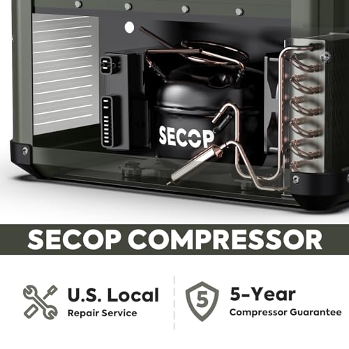 ICECO VL Pro Series Portable Refrigerator, 12V Refr,igerator, Car Fridge Freezer, Multi-directional Lid, Steel Compact Refrigerator Powered by SECOP, Home & Car Use