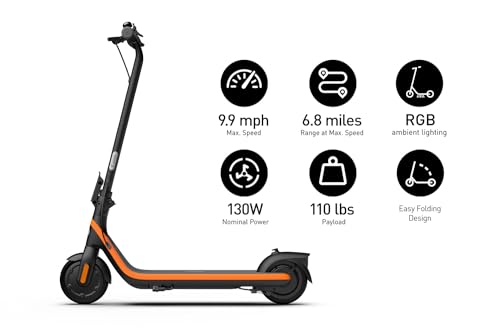 Segway Ninebot eKickScooter - Electric Scooter for Kids 6-14, w/t Adjustable Handlebar Height (Only C2 Pro) for Riders up to 132 lbs, Includes New Cruise Mode, UL-2272 Certified