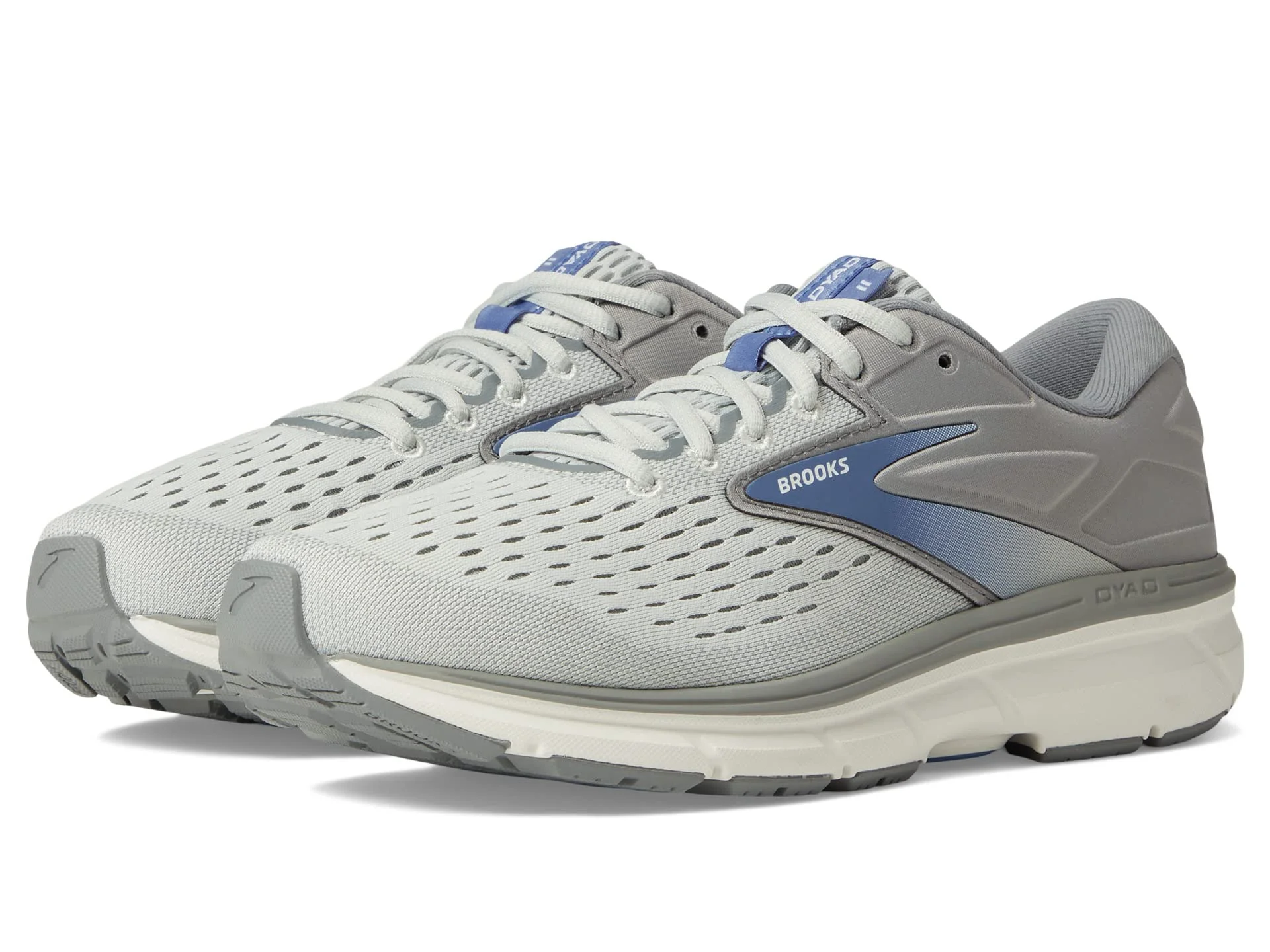 Brooks Dyad 11 (Womens, Grey/White/Blue, 8, Medium)