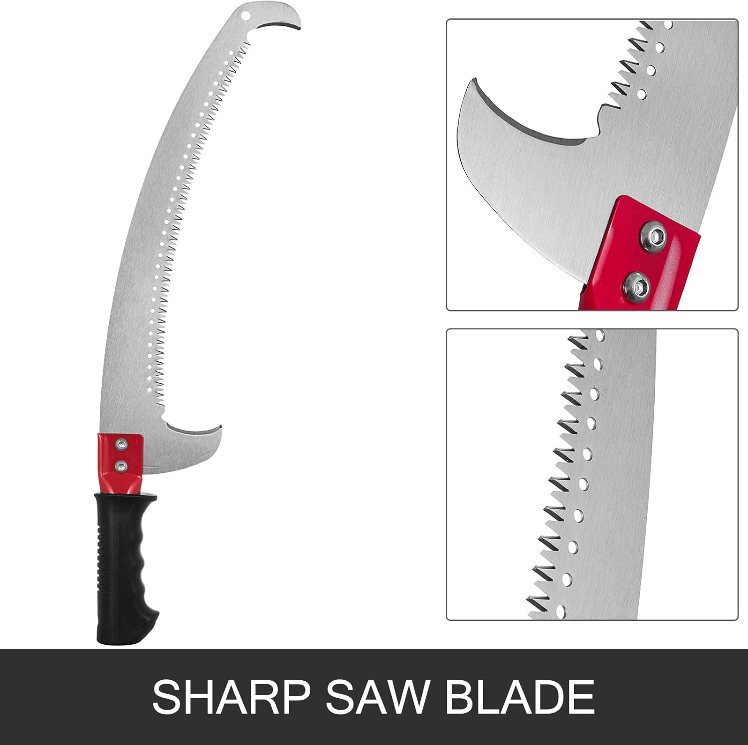 Happybuy 6-24 Foot Telescopic Pole Saw, Black