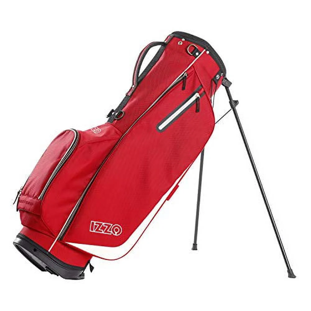 Izzo Golf Ultra-Lite Stand Bag - Grey/Lime
