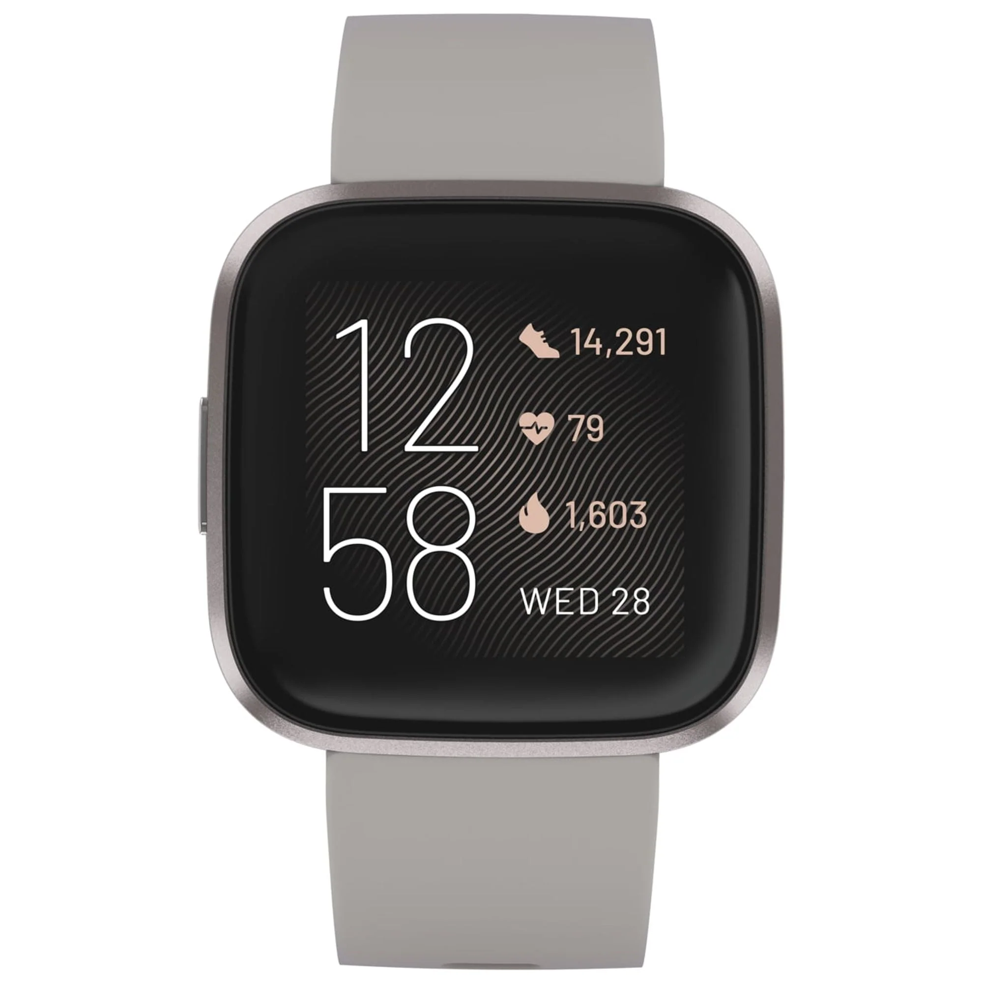 Fitbit Versa 2 Health & Fitness Smartwatch - Black/Carbon Aluminum
