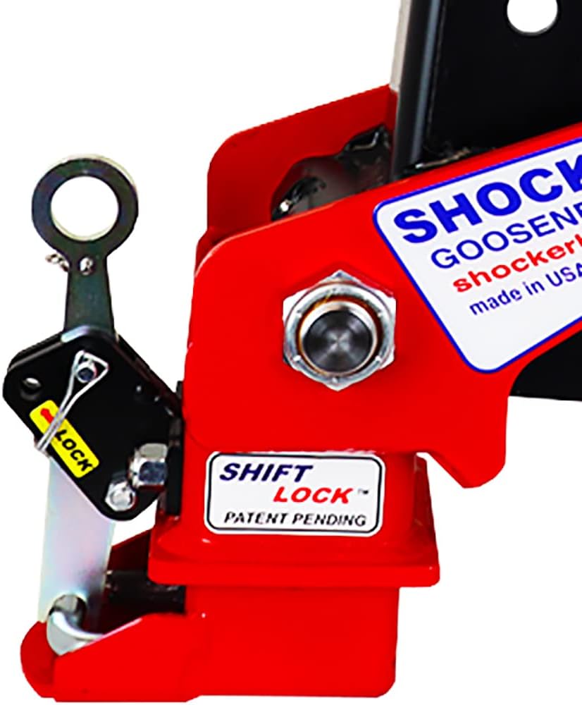 Shocker Gooseneck Air Hitch & Coupler for Kerr Bilt Trailers, Round 3-15/16" Angled Pin 30K Coupler 9" Offset