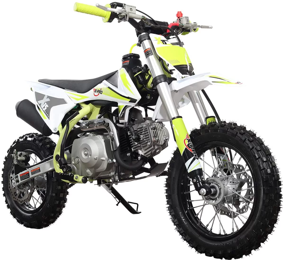 X-Pro Brand New 110cc Dirt Bike, Semi-Automatic Transmission Kick Start Chain Drive 12"/10" Wheels - Curated Treasures Market