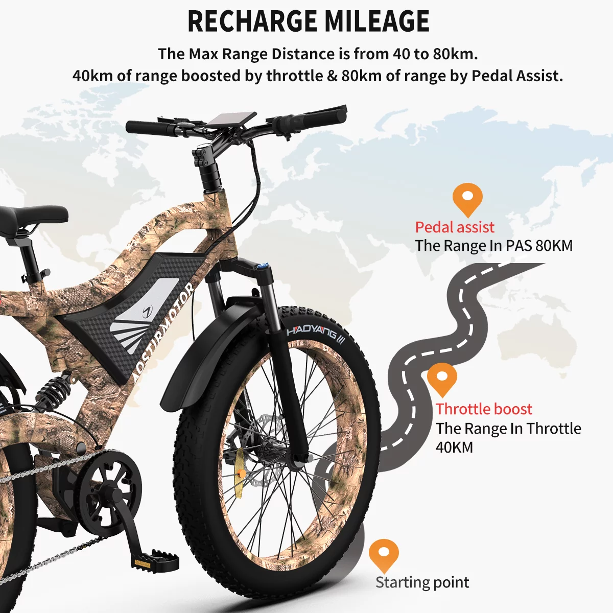 26" 1500W Electric Bike Fat Tire 48V 15AH Removable Lithium Battery Mountain Bicycle Shimanos Bicycle Full Suspension MTB Bikes for Adults