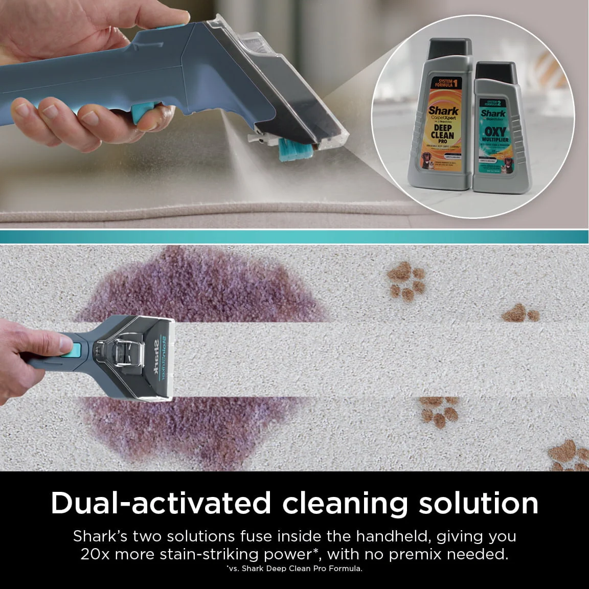 Shark StainStriker Portable Carpet & Upholstery Cleaner, Spot, Stain and Odor Elminator, PX200, Navy