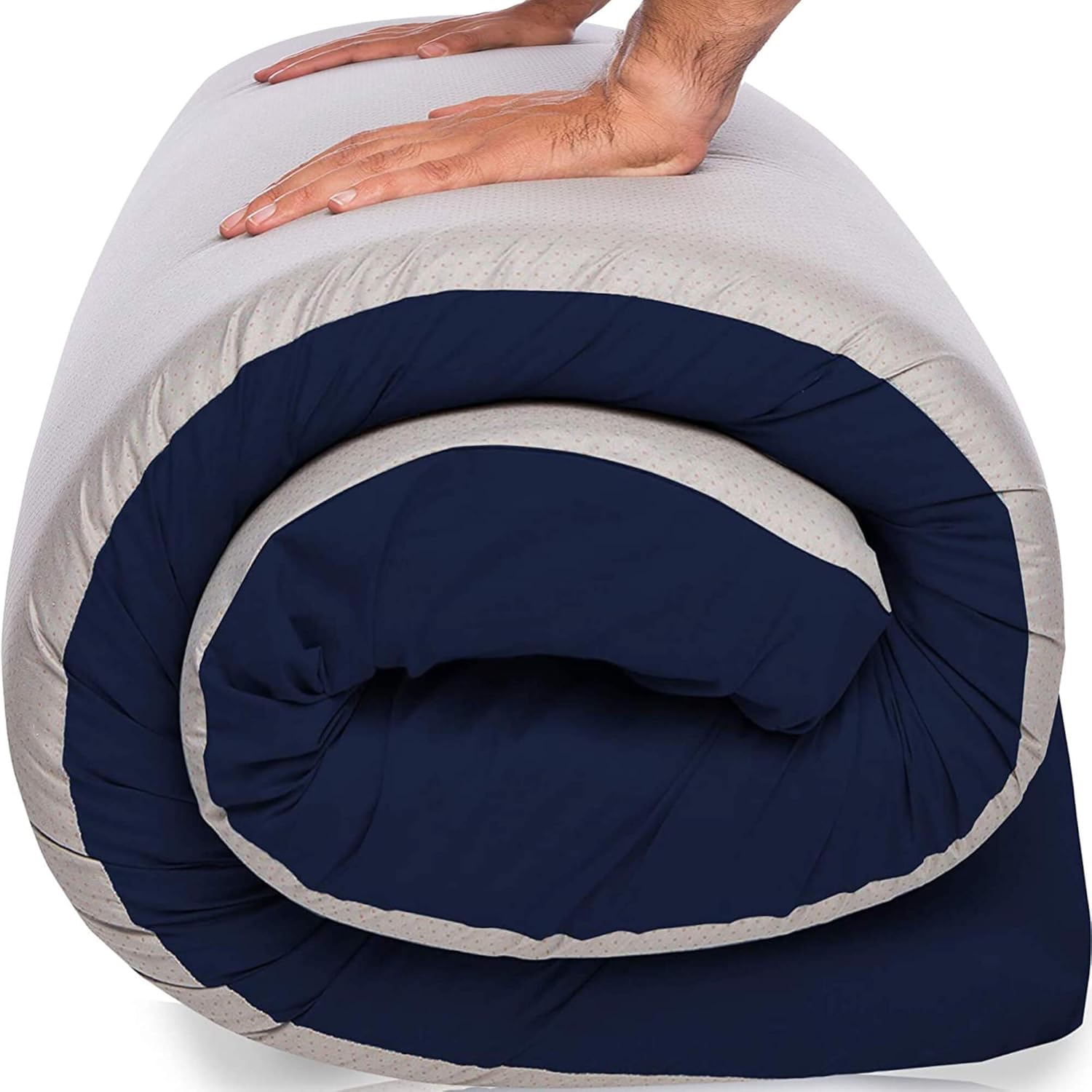 Most Comfortable Memory Foam Roll Up Mattress Twin - Waterproof Foldable Floor Mattress - Portable Foam Sleeping Pad with Travel Straps – 75”x 36”x 3” Camping Mat Pad Bed Roll