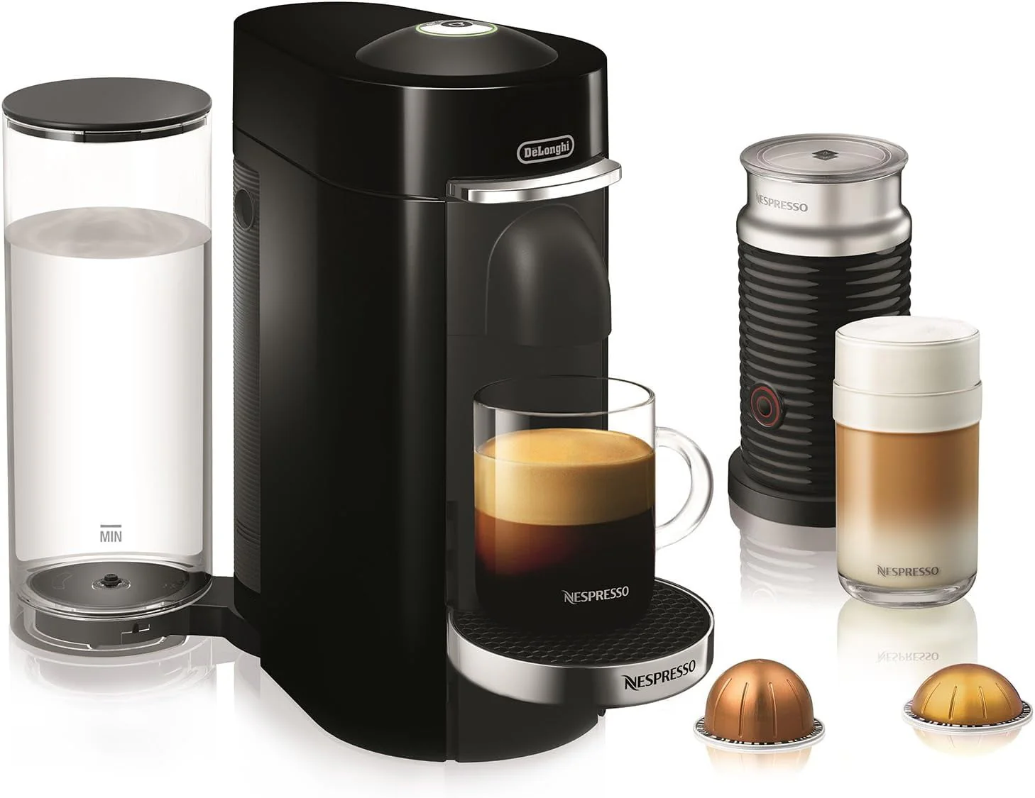 Nespresso Vertuo Plus Coffee and Espresso Machine by De'Longhi with Aeroccino, Limited Edition, Black Matte