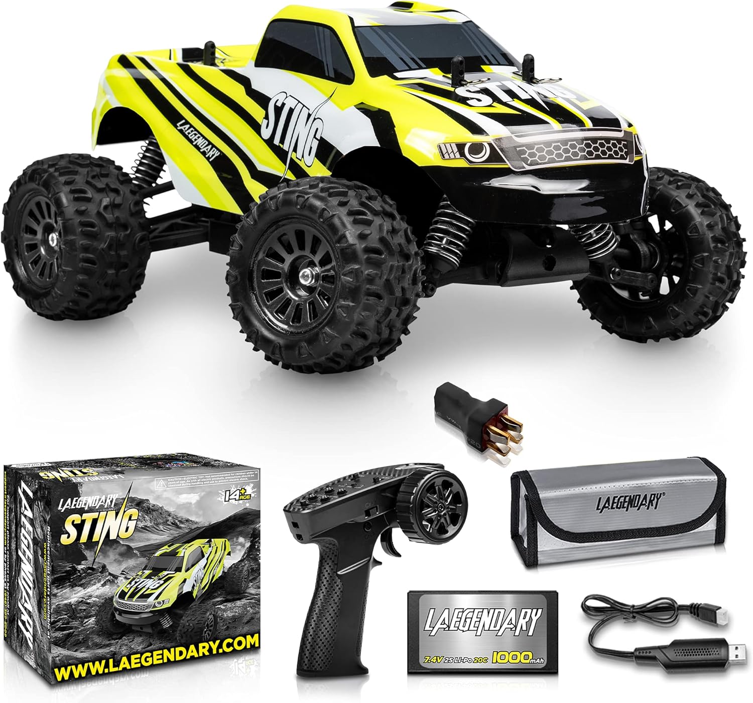 1:18 Large Scale Brushless RC Cars 60+ km/h High Speed - Boys Remote Control Car 4x4 Off Road Monster Truck &ndash; Fast Racing Electric Hobby Grade Waterproof Toys Vehicle for Adults and Kids, 30+ Min Play