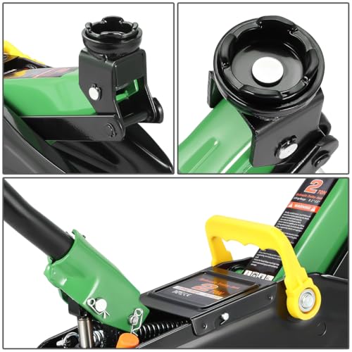 DNA MOTORING Floor Jack 3 Ton (6000 lbs) Capacity, Fast Lift Service Jack Low Profile Steel Heavy Duty Hydraulic Car Jack, Lifting Range 3"-20", Black, TOOLS-00475-BK