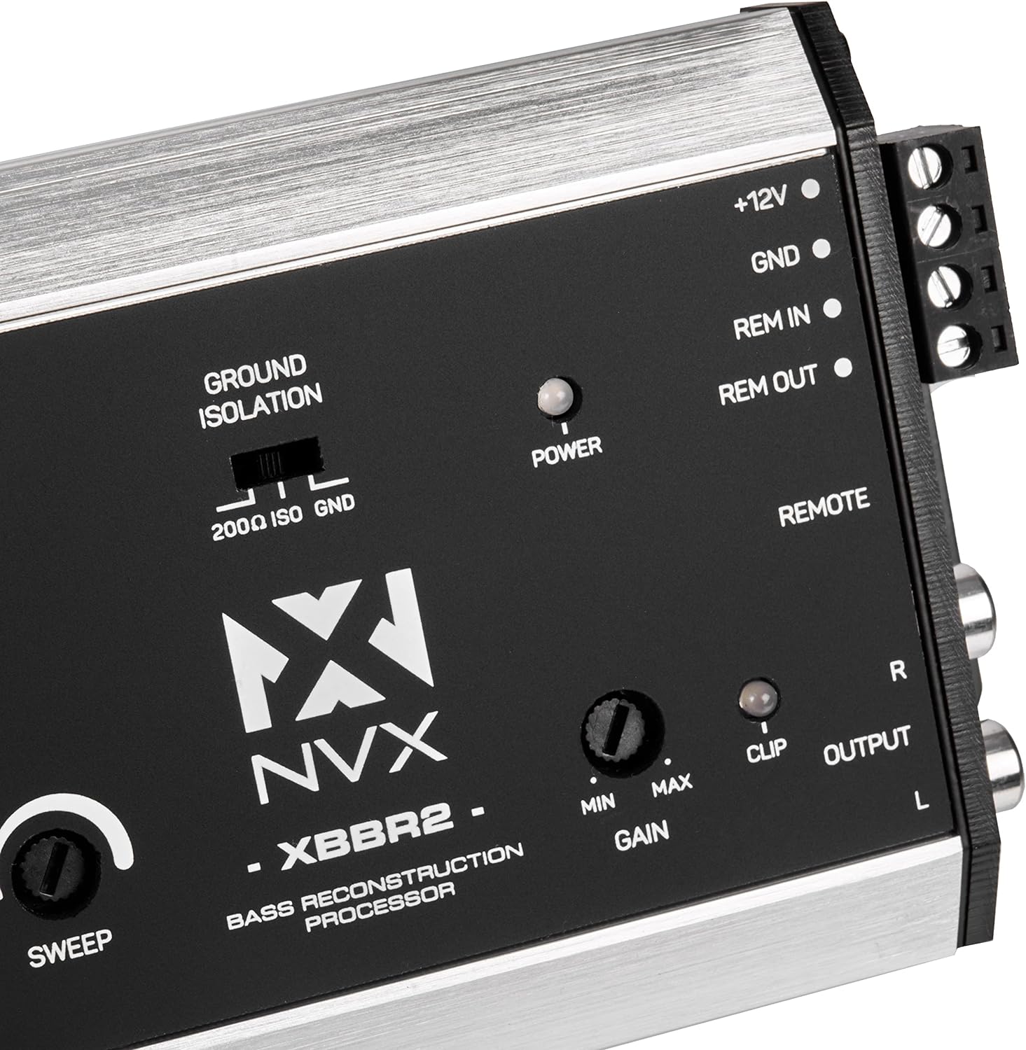NVX XLCA2X X-Series PRO 2-Channel Line Out Converter Digital Bass Enhancer with xBOOST, Impedance Matching, and Remote Level Control