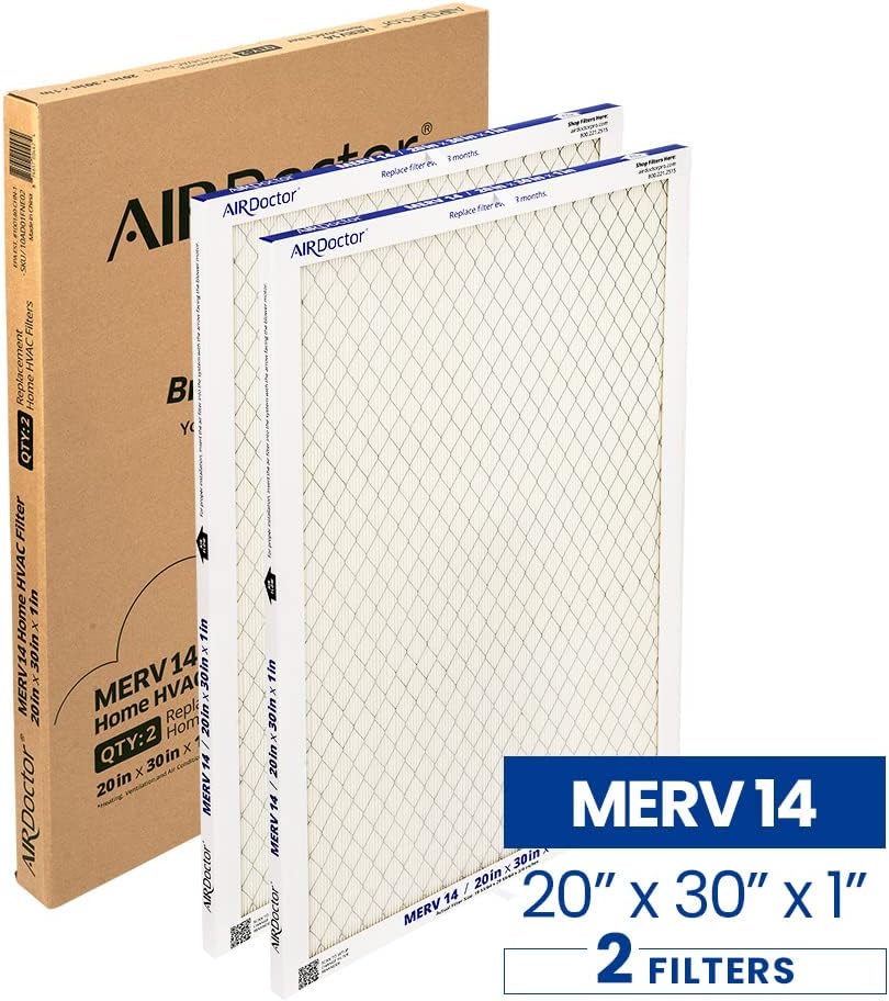 AIRDOCTOR AD1000 4-in-1 Air Purifier | Perfect for Guest Rooms, Kids' Bedrooms and Home Offices | Circulates the Air in 285 sq. ft. 4x/hour and MERV HVAC Filter 20x30x1 bundle
