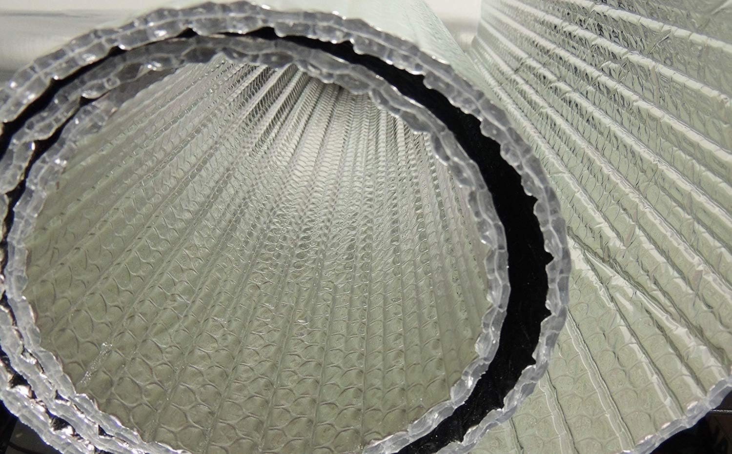 US Energy Products Double Sided Reflective Heat Radiant Barrier Aluminum Foil Insulation (1/4 Thick R8 Double Poly-Air) Roll: Walls Attics Air Ducts Windows Radiators HVAC Garages + More (24" x 25') Pack of 2