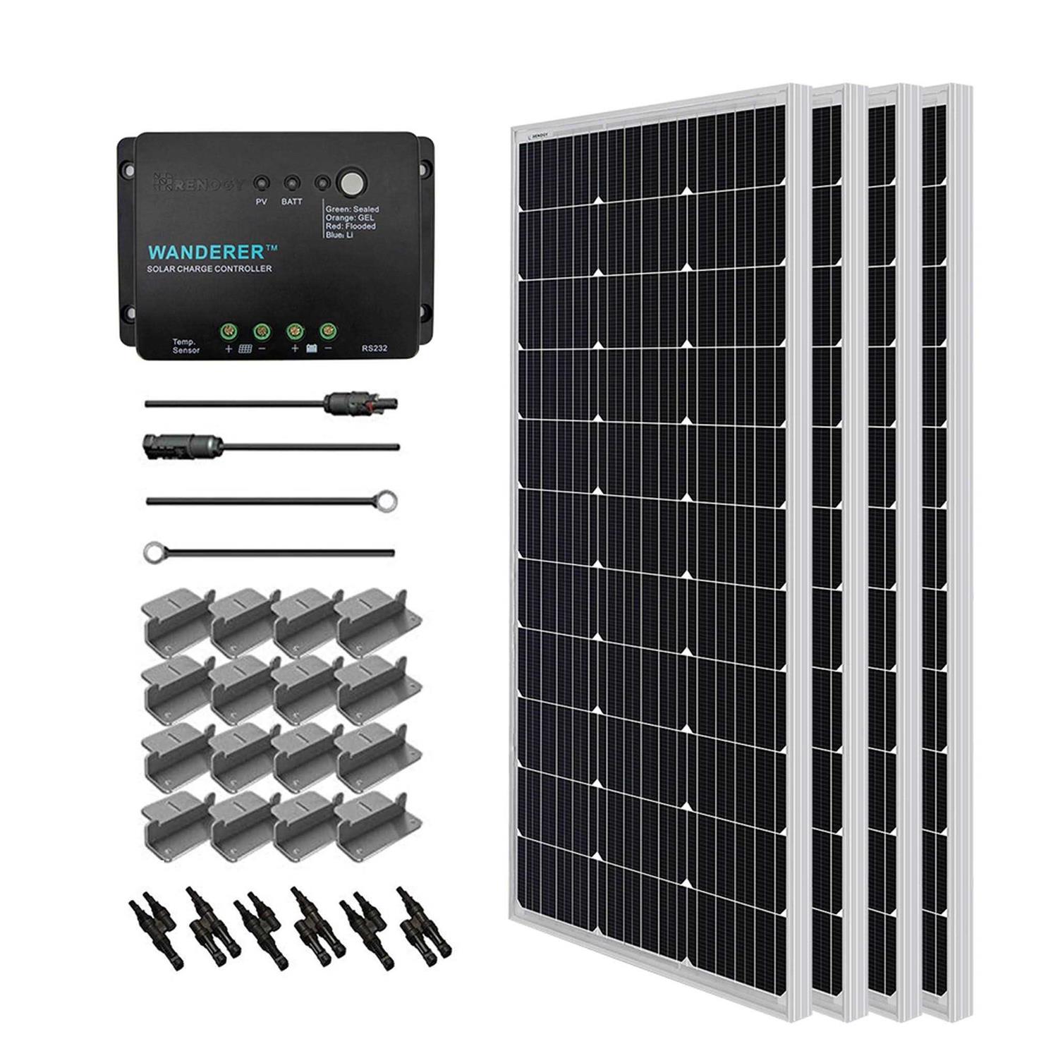 Renogy 400 Watt 12 Volt Monocrystalline Solar Starter Kit - Shop Hardware Tools Online Store