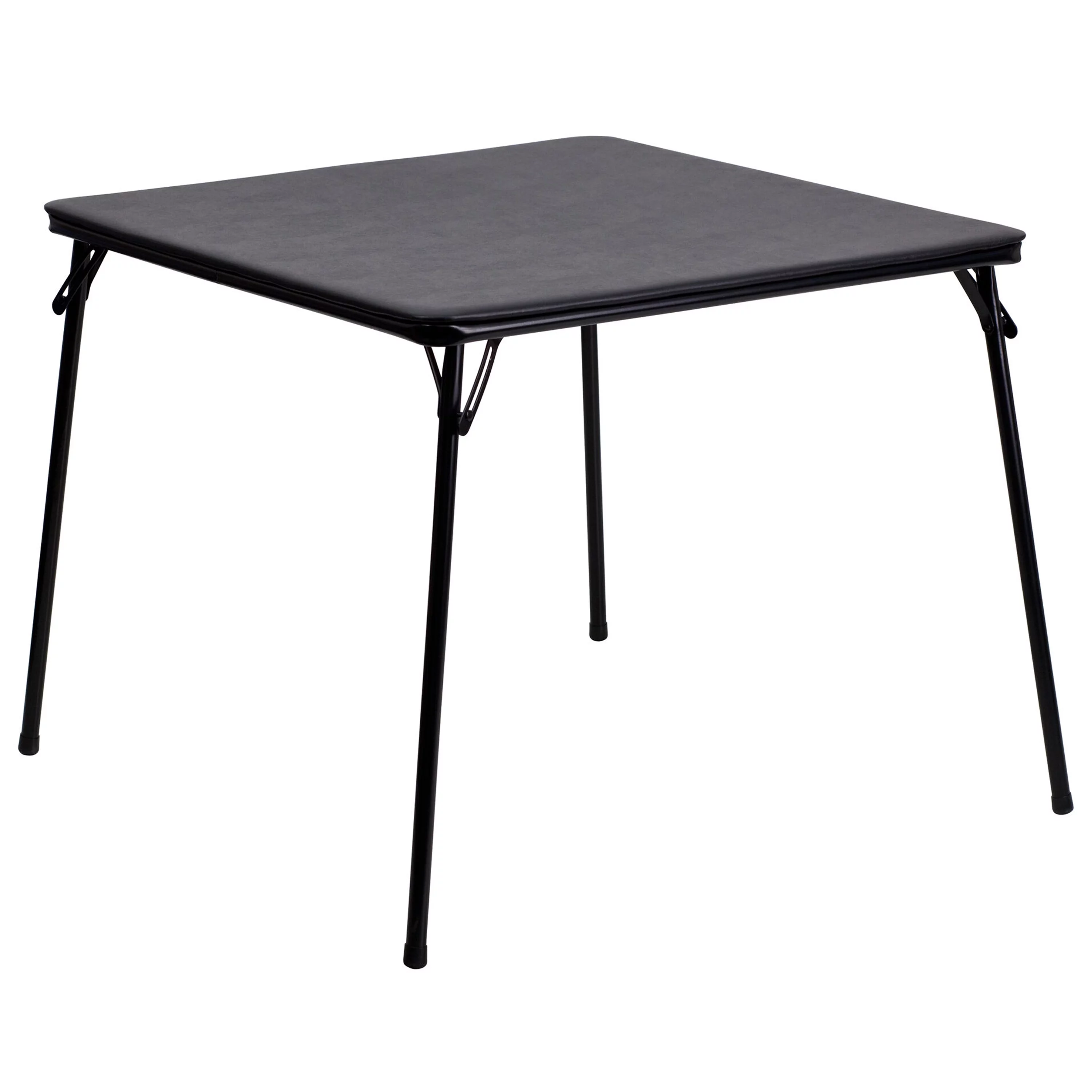 Emma + Oliver 5 Piece Black Folding Game Room Card Table and Chair Set