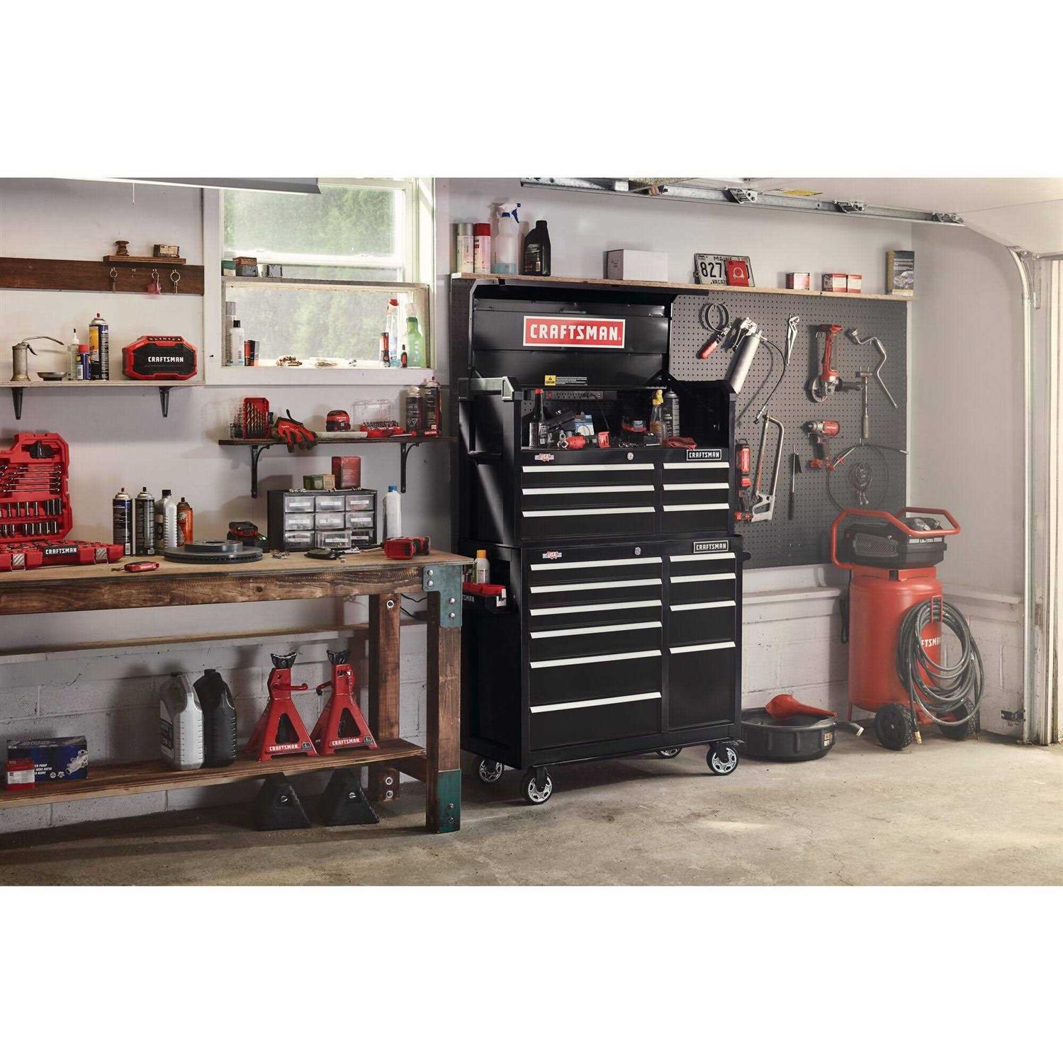 Craftsman S2000 41 in. 6 drawer Steel Tool Chest 28 in. H x 18.75 in. D CMST98269BK - Shop Hardware Tools Online Store