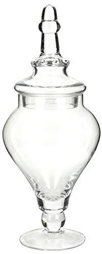 Mantello Decor Glass Apothecary Jars (Clear, Medium Large, Set of 3)