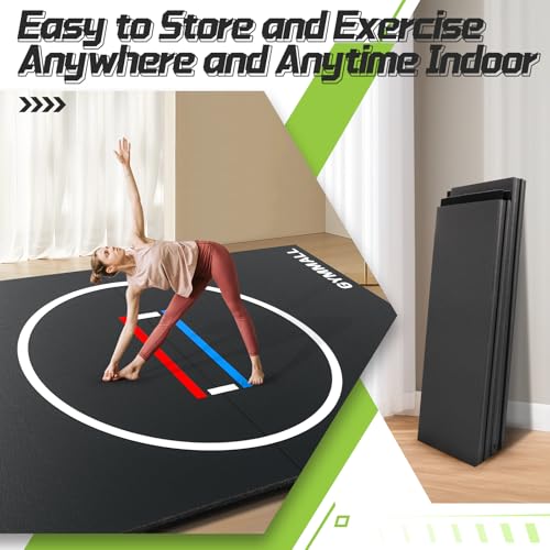 Wrestling Mat 6.6'x10'/10'x10' for Home Outdoor Indoor, 1.2" Thick Foldable XPE Jiu Jitsu Floor Exercise Mat for Gymnastics, PE Training, BJJ, MMA, Martial Art, Grappling, Judo, Boxing, Yoga