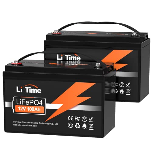LiTime 12V 100Ah LiFePO4 Battery BCI Group 31 Lithium Battery Built-in 100A BMS, Up to 15000 Deep Cycles, Perfect for RV, Marine, Home Energy Storage