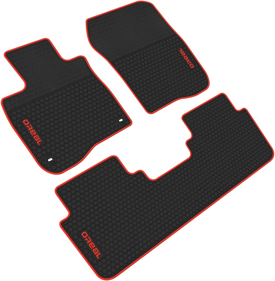 iallauto All Weather Floor Liners Custom Fit Honda CR-V CRV 5th 2017 2018 2019 2020 2021 Heavy Duty Rubber Car Mats Vehicle Carpet Odorless-Full Black Pack of 2