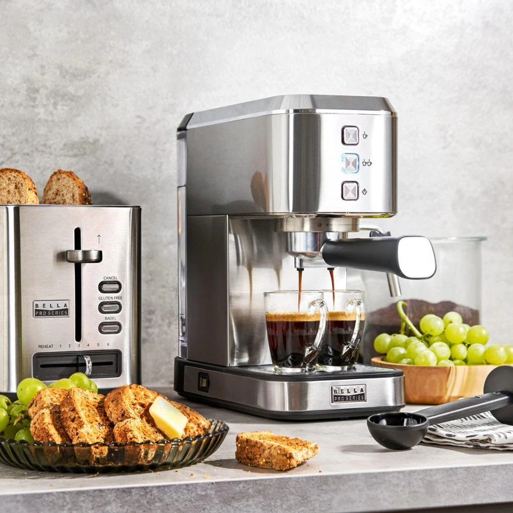 Pro Series - Slim Espresso Machine with 20 Bars of Pressure - Stainless Steel