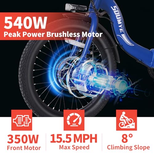 Electric Tricycle 20" 3 Wheels Electric Trike for Adults Women Men | Folding, Electric Bicycle Bikes, 350W, Step-Thru, Etrike, 374WH, Removable Battery, Large Basket