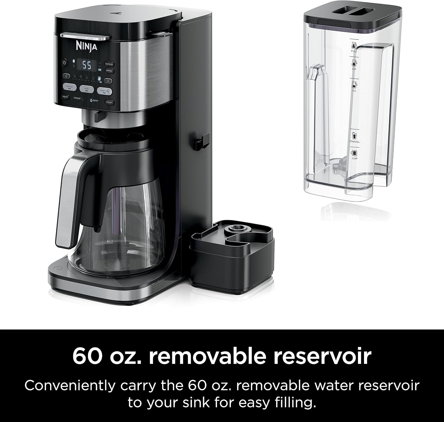 Ninja CFP101 DualBrew Hot & Iced Coffee Maker, Single-Serve, compatible with K-Cups & 12-Cup Drip Coffee Maker, Black