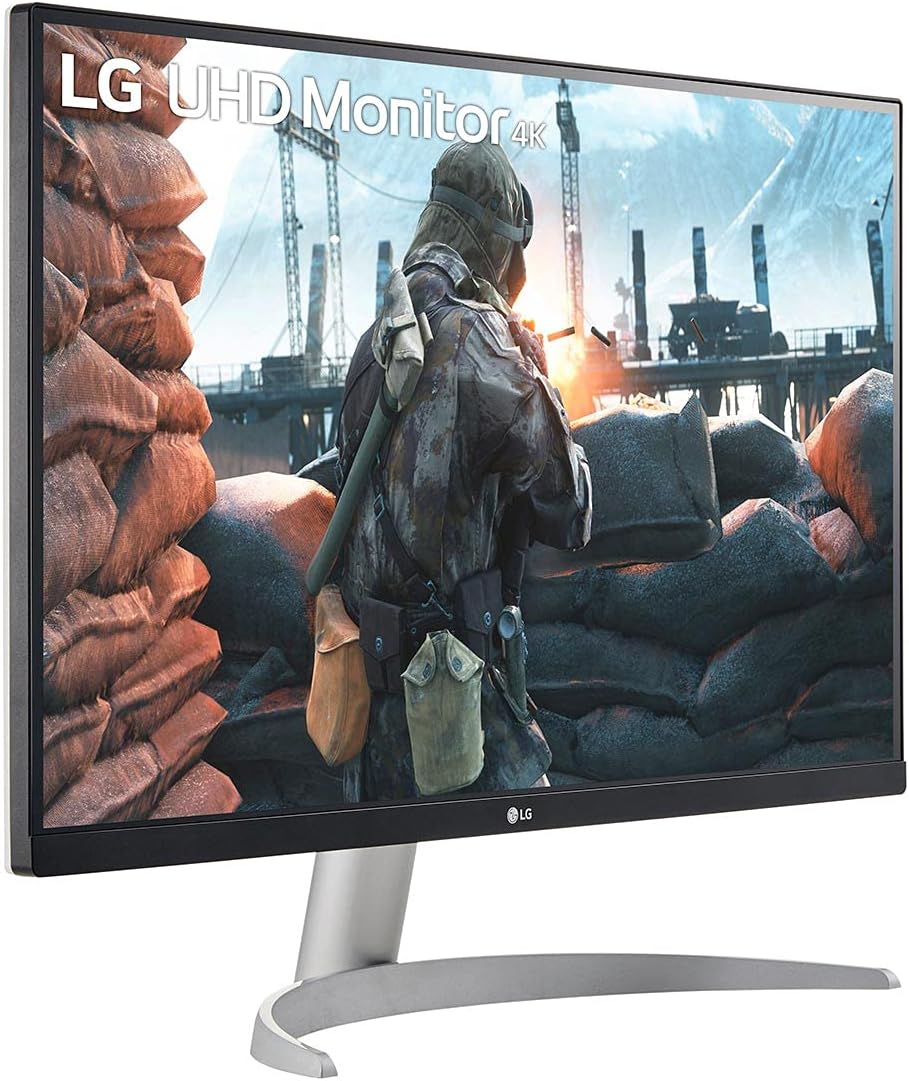 LG 27UP600-W 27" 4K UHD IPS Monitor, DCI-P3 95%, 5ms (GTG), HDMI, VESA DisplayHDR 400, AMD FreeSync, Black Stabilizer, OnScreen Control, Reader Mode, White (Renewed)