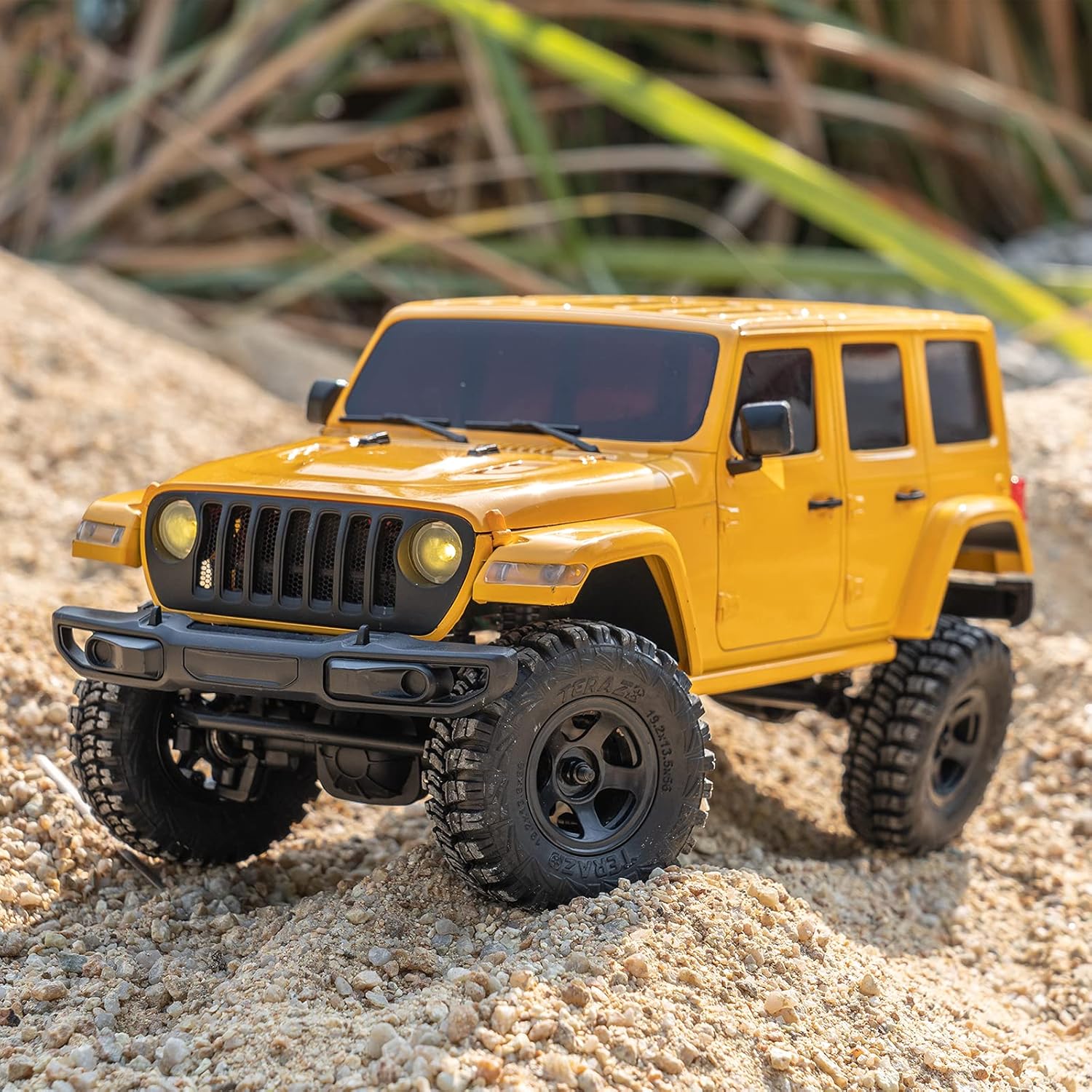 WOWRC x RocHobby RC Crawler,1/18 Scale RC Rock Crawler 4x4, RTR Off Road RC Truck Cars for Adults, Waterproof All Terrain RC Crawler Kit with Battery Charger, Fire Horse