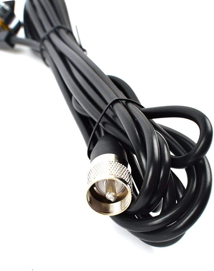 HYS TCJ-N1 Dual Band NMO 144Mhz/430Mhz Mobile FM Transceiver 2M/70cm Antenna with 13 ft RG58 Coax Cable NMO to UHF PL259 Connector for Yaesu Kenwood HYT Vertex Icom Mobile Radios