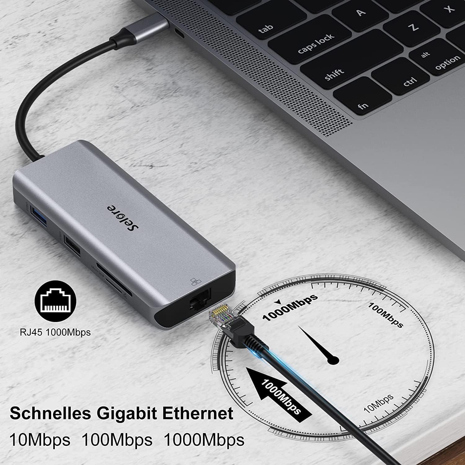 USB C Docking Station Dual Monitor, 9 in 1 USB C Hub to Dual HDMI Adapter,Ethernet,2 USB 3.0,1 USB 2.0 and SD/TF Card Reader,100W PD, for USB C Thunderbolt 3 Laptops Pack of 2