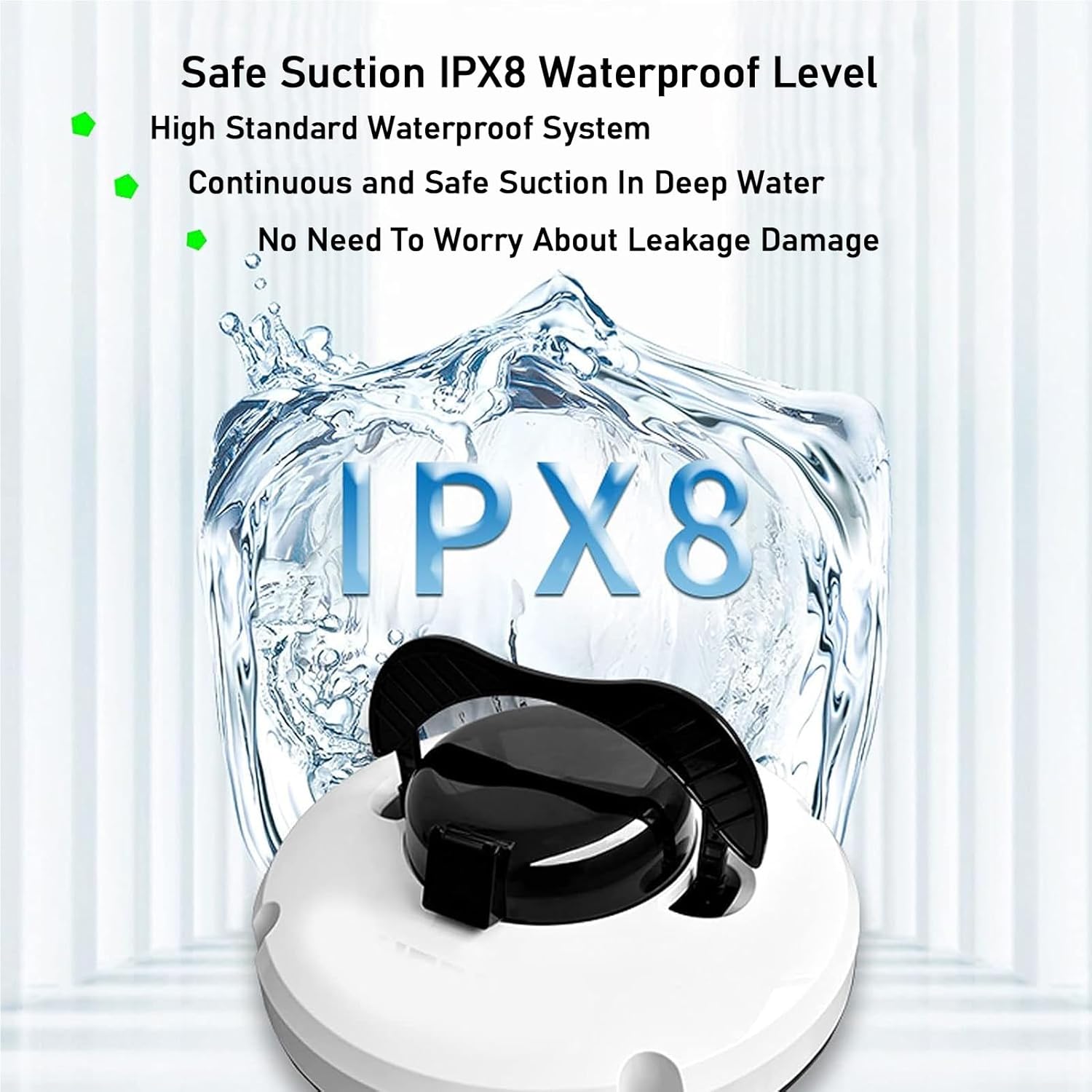 Pool Cleaner,Automatic Pool Cleaning Robot with Ultrafine Filter - Suitable for Pools Up to 860 Sq Ft - Smart Pool Cleaner - Pool Surface Vacuum Cleaner