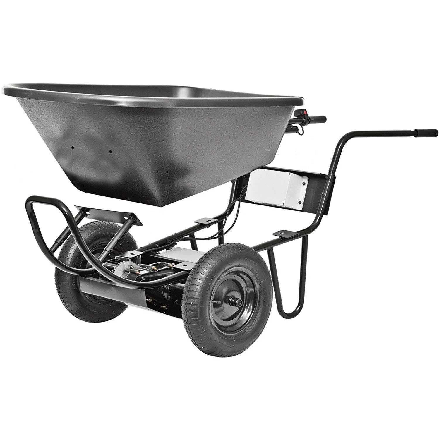 Paw Power Assist Self Propelled Rechargeable Electric Drive System Wheelbarrow