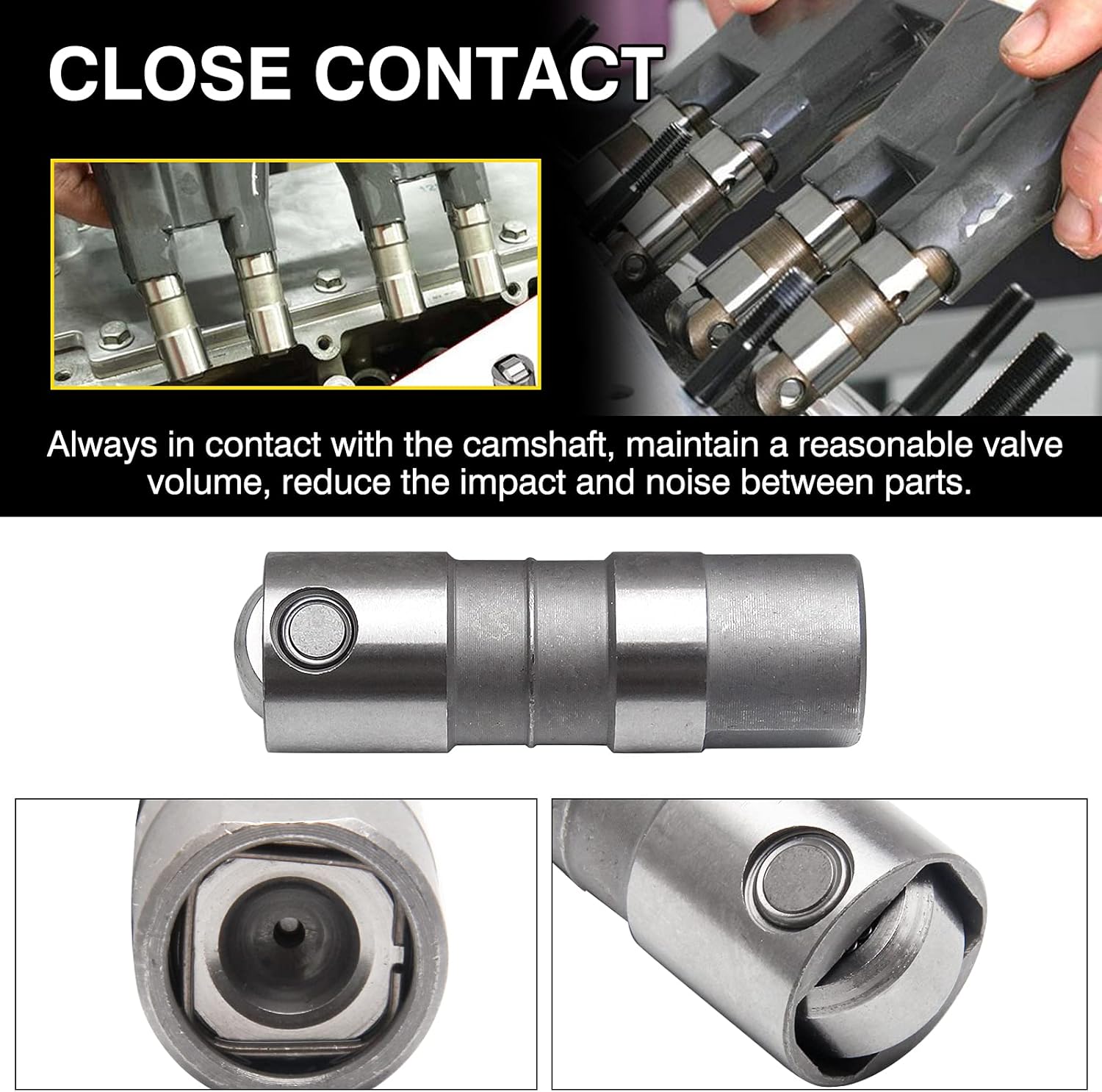 Set of 16 Hydraulic Roller lifters Valve Lifter Compatible with GM Chevy Silverado Cadillac Buick GMC Pontiac LS1 LS2 LS7 LS3 LQ4 LQ9 HL124 4.8L 5.3L 5.7L 6.0L 6.2L 12499225 17122490