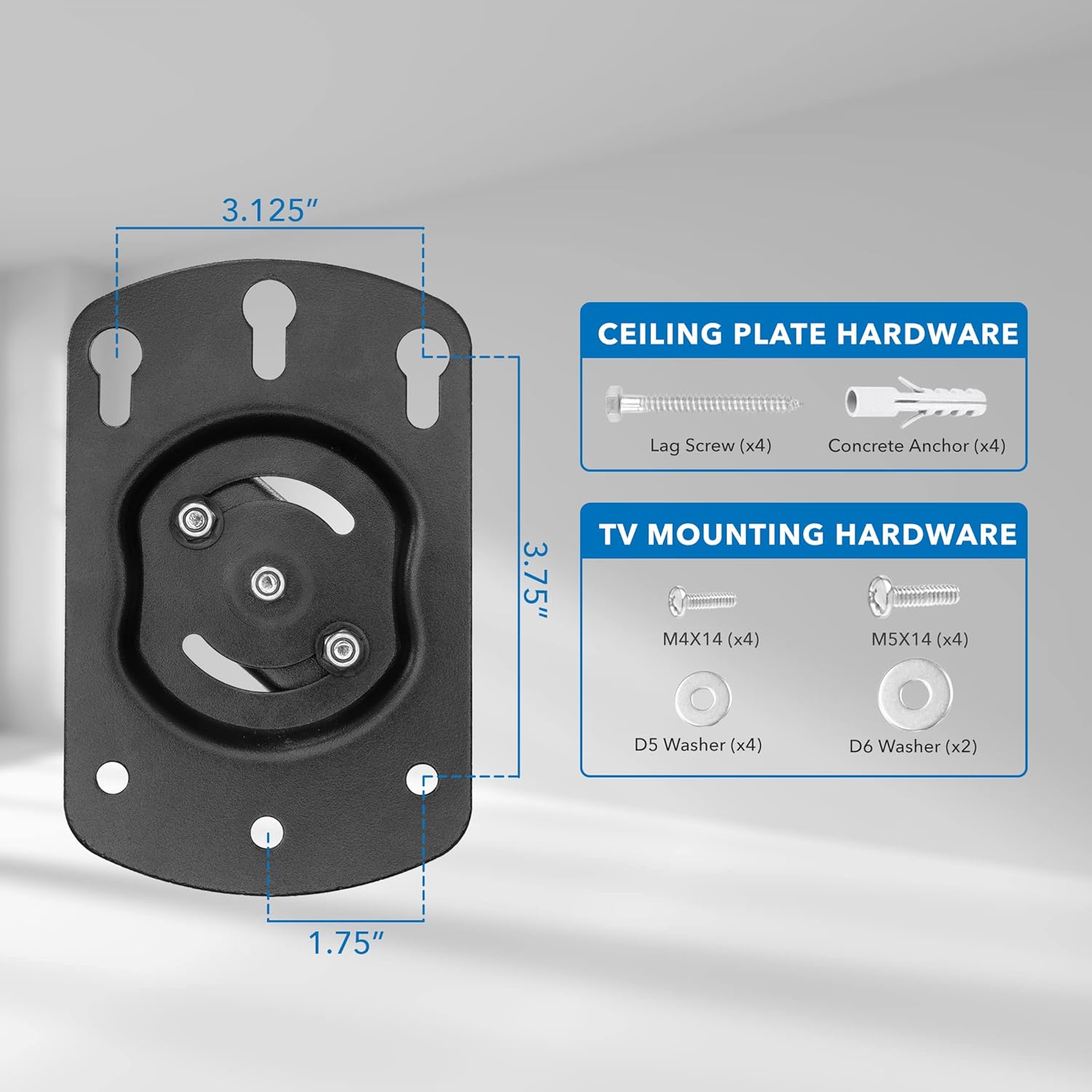 Mount-It! Flip Down TV and Monitor Mount | Ceiling Kitchen Overhead and Under Cabinet Mount | Fits Flat Screens 13 15 17 19 21.5 24 27 32 37 Inches | VESA Compatible 75 - 200 | Height Adjustable