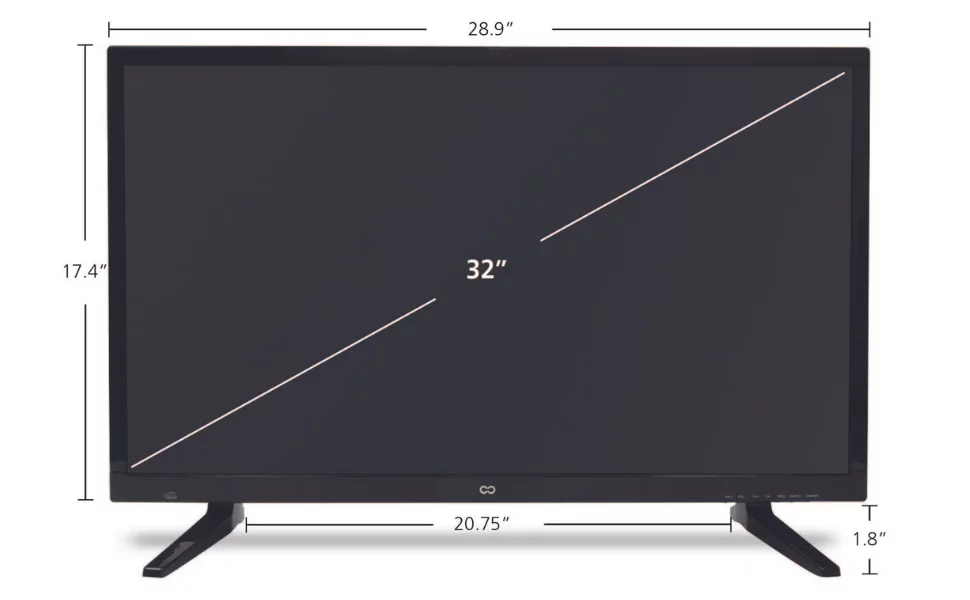 CONTINU.US 32” LED HDTV | CT-3270 HDTV 720p 60Hz LED, Television/Lightweight and Slim Design, HDMI/USB/VGA Inputs with Full Function Remote