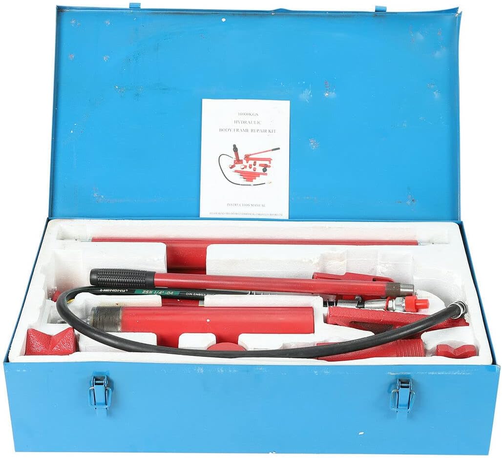 20 Ton Porta Power Hydraulic Jack 2M(78.7 inch) Auto Body Frame Repair Kit Lift Ram for Load Truck Bed Unloader Farm and Hydraulic Ram Equipment Construction