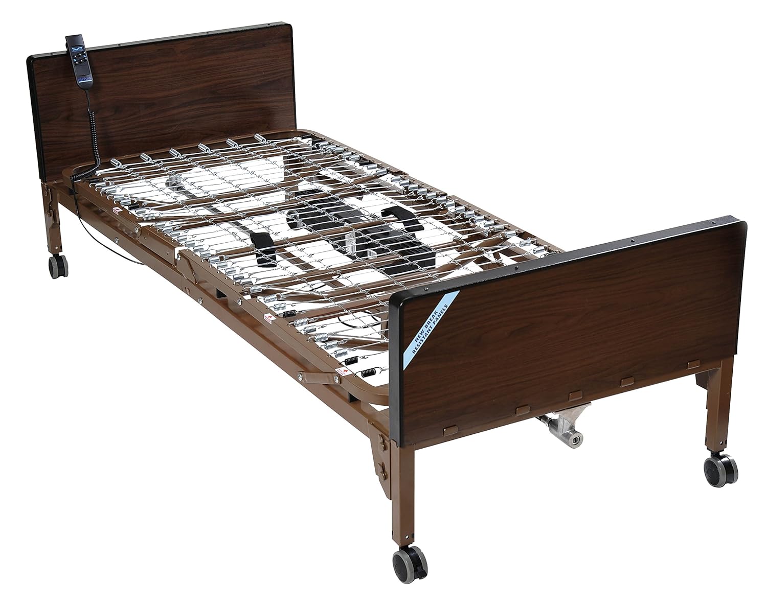 Drive Delta Ultra Light Semi Electric Hospital Bed with Half Rails & Free Navy Blue Medical Utility Bag!