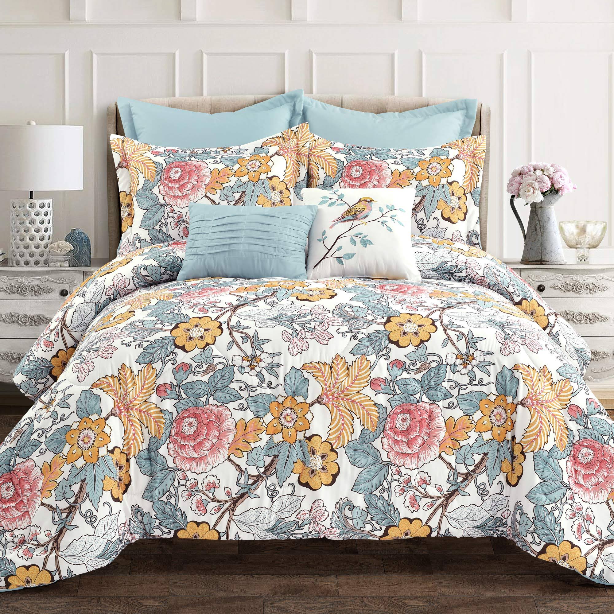 Lush Decor Sydney Comforter Blue u0026 Yellow Set King