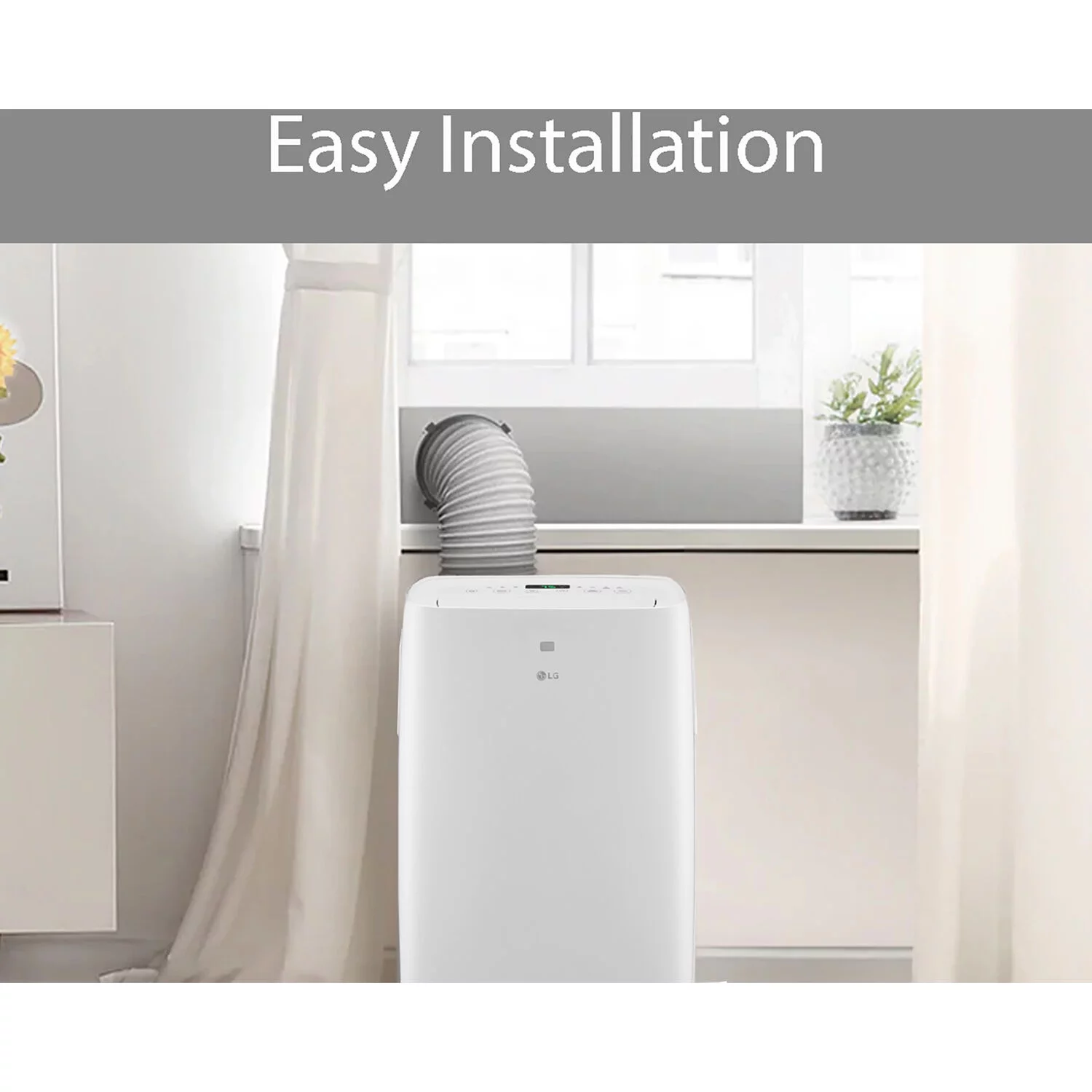 LG 6,000 BTU (DOE) / 8,000 BTU (ASHRAE) Portable Air Conditioner, Cools 250 sq ft (10' x 25')