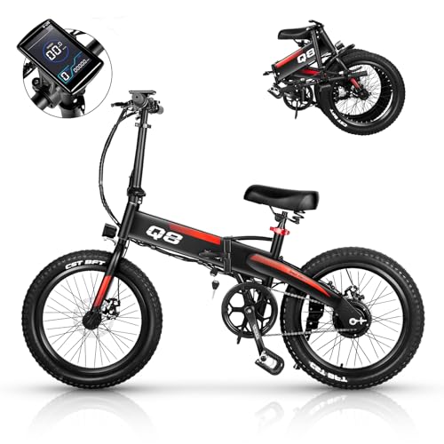Electric Bike for Adults, Ebike, Electric Bicycle with 576WH Removable Battery,14"/20" Folding Ebike, 20MPH,20+ Miles(MAX),500W High Motor,Multi-Shock Absorption,UL 2849,Commuting Mini E Bikes
