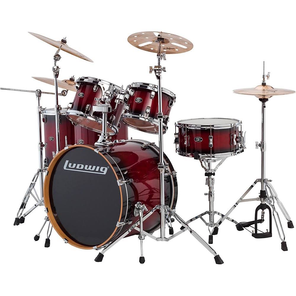 Ludwig Evolution Maple 6-Piece Shell Pack Red Burst