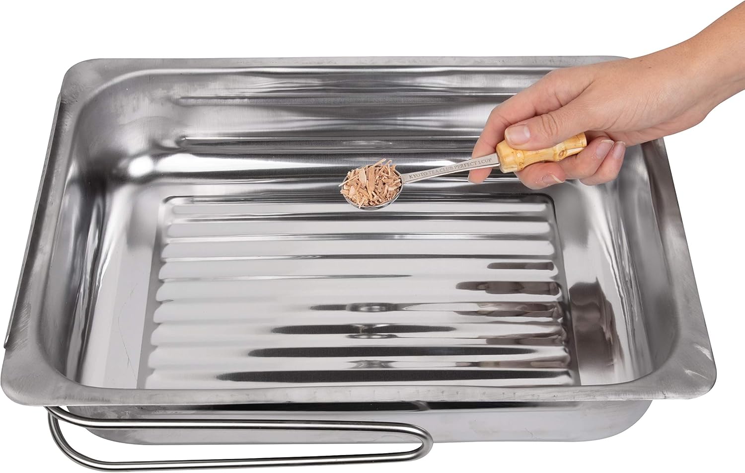Camerons Large Stovetop Smoker w Wood Chips and Recipes - 11" x 15" x 3.5" Stainless Steel Smoker
