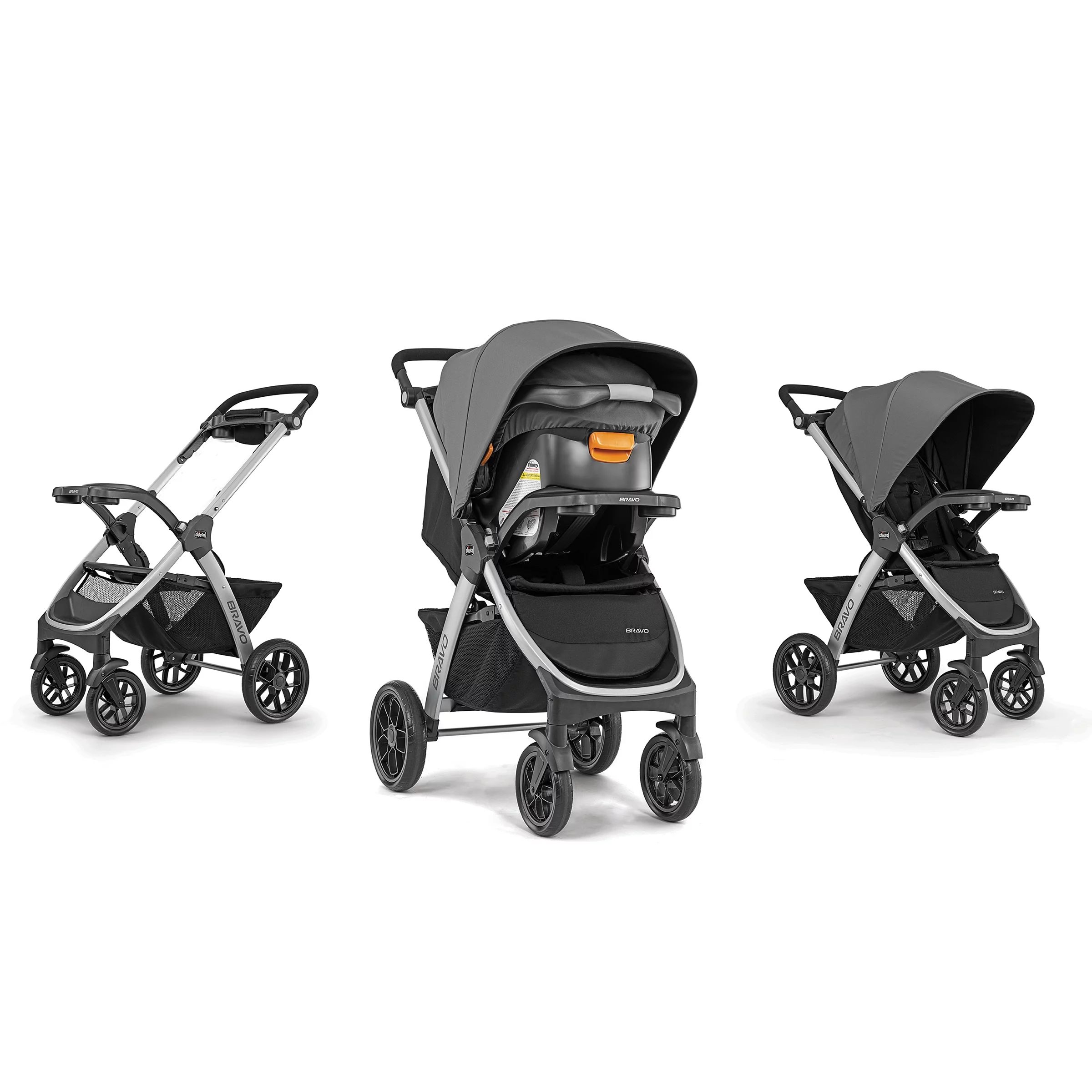 Chicco Bravo Trio Travel System Stroller with KeyFit 30 Infant Car Seat - Calla (Grey)