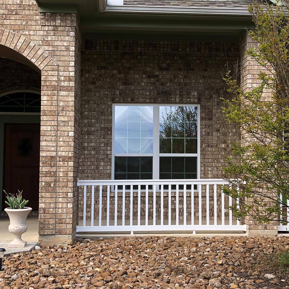 Weatherables Vanderbilt 3 ft. H x 8 ft. W White Vinyl Railing Kit