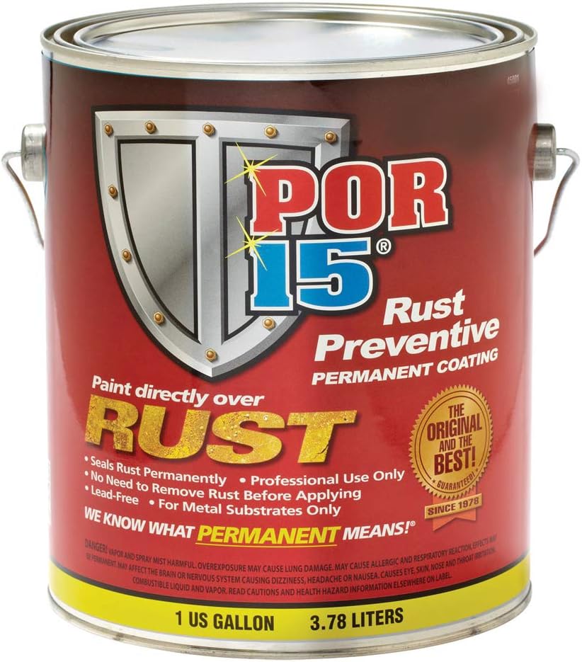 POR-15 Rust Preventive Coating- Gray - 1 pt - Stop Rust & Corrosion Permanently, Anti-Rust Non-Porous Protective Barrier Pack of 2